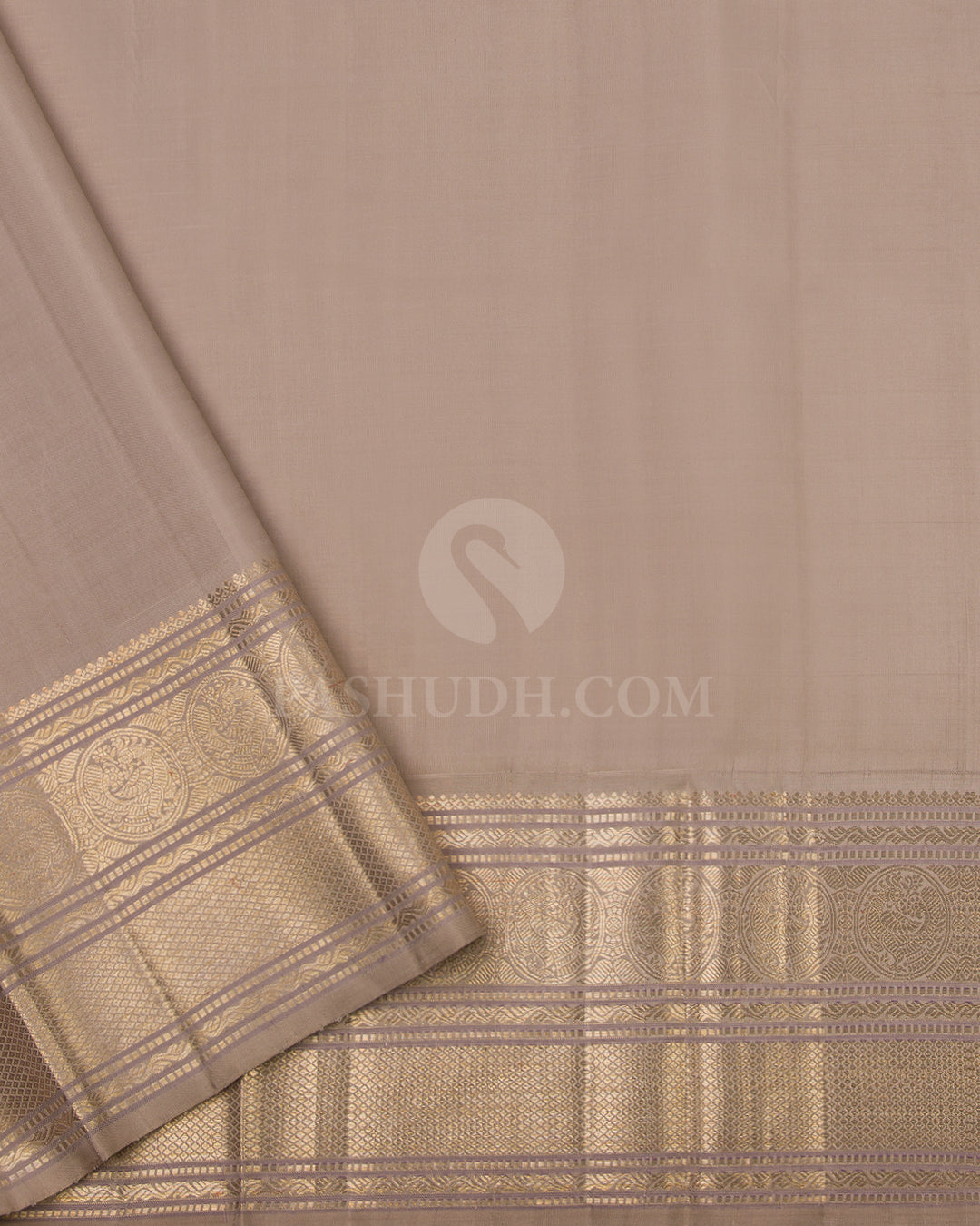 Purple and Grey Kanjivaram Silk Saree - S583 - View 4