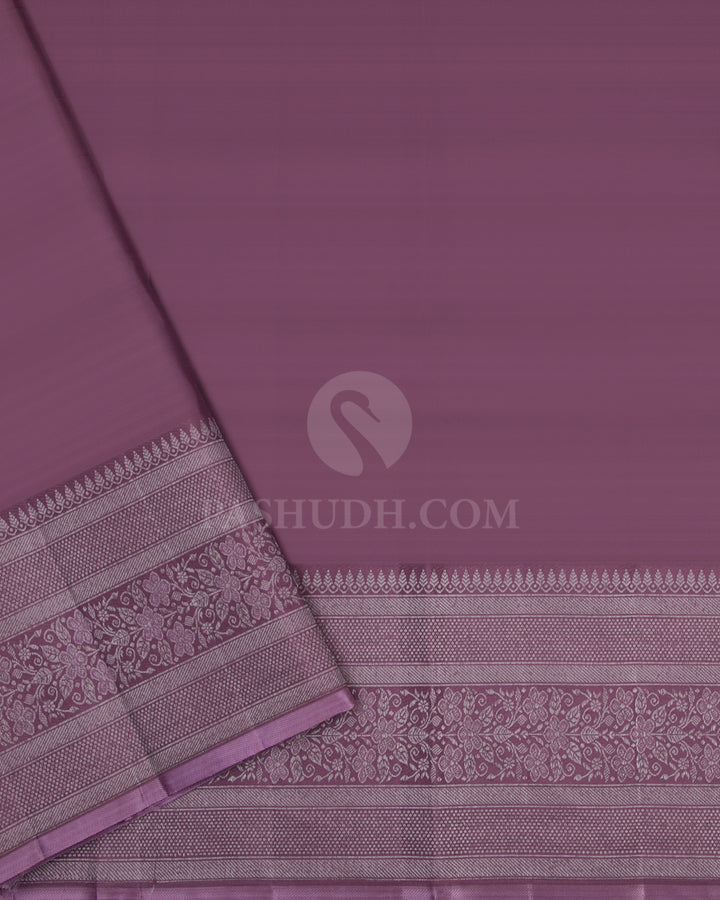 Heather Purple Kanjivaram Silk Saree - DJ173 - View 3