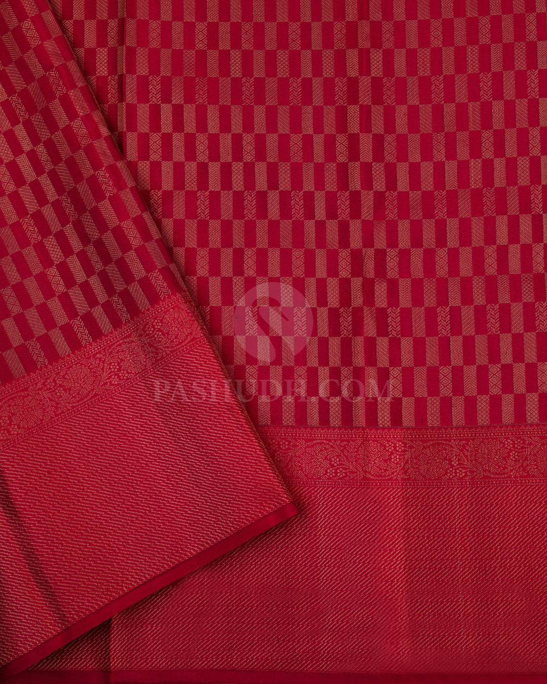 Purple Kanjivaram Silk Saree - D420 - View 3