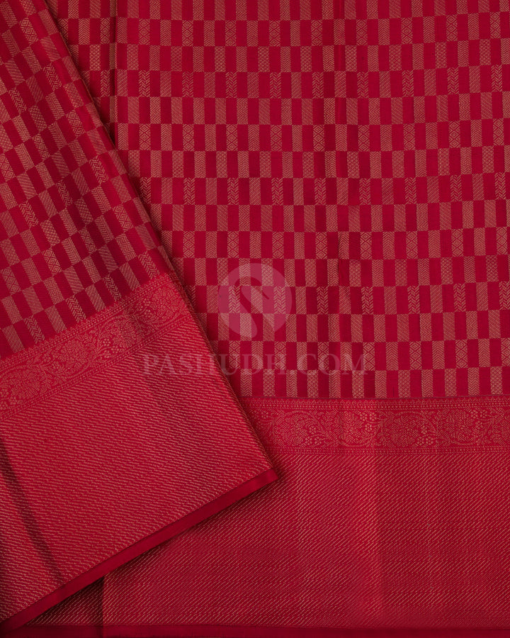 Purple Kanjivaram Silk Saree - D420 - View 3