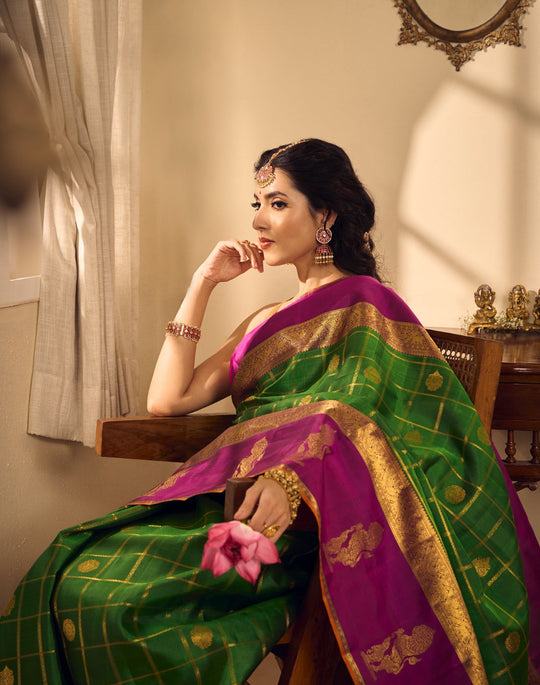 Green Kanjivaram Sarees — Symbolism, Styles and When to Wear Them