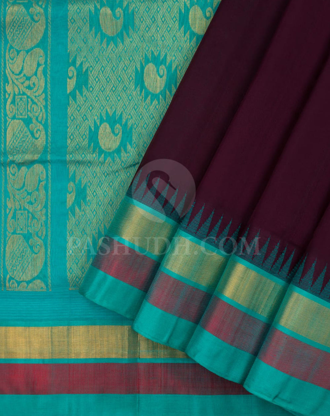 https://pashudh.com/collections/silk-cotton/products/aubergine-sky-blue-kanjivaram-silk-cotton-saree-rc22