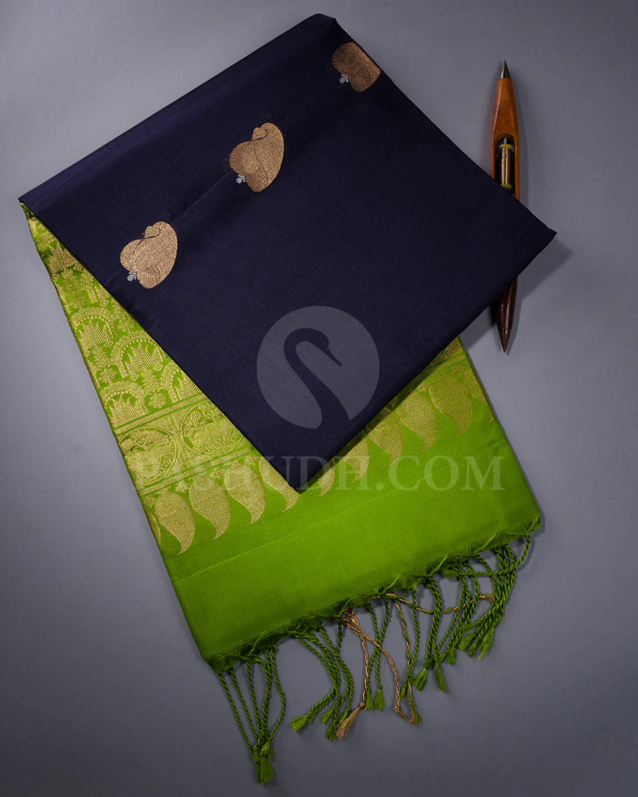 https://pashudh.com/collections/soft-silks-sarees/products/navy-blue-and-parrot-green-soft-silk-saree-ac105