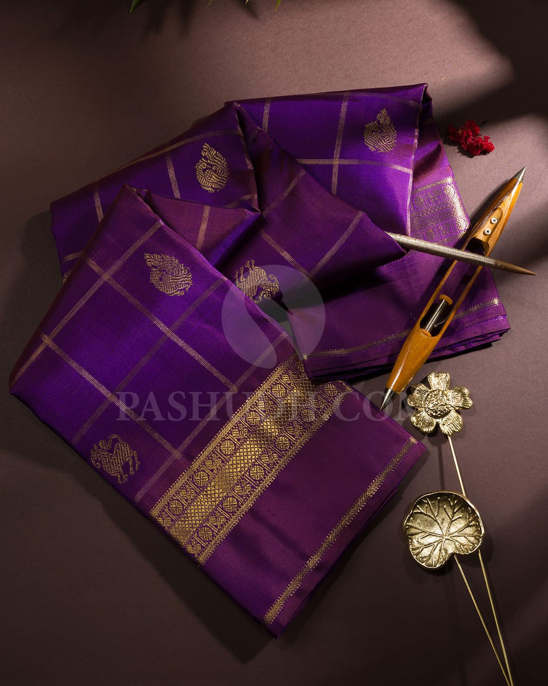 https://pashudh.com/collections/newly-arrived/products/voilet-with-brown-pure-zari-kanjivaram-silk-saree-sp407