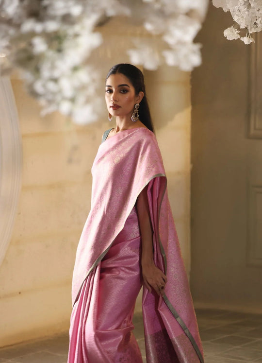 Soft-Girl Christmas Aesthetic: Pastel Sarees That Feel Like a Winter Dream