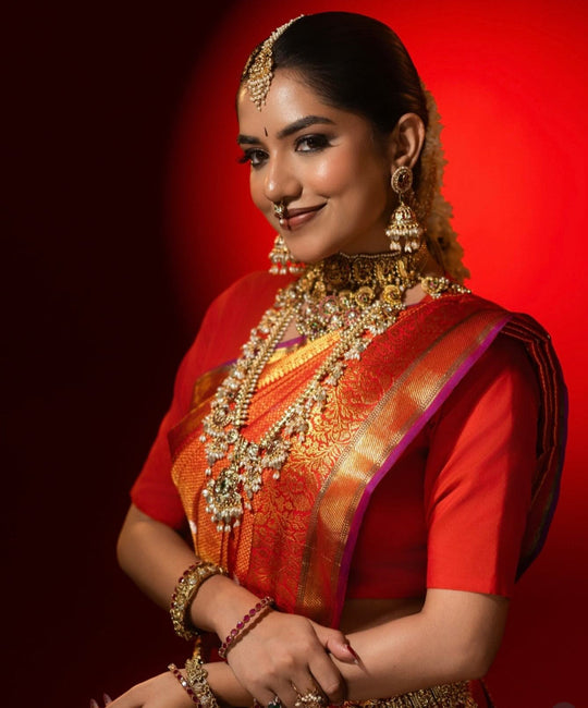 Red Kanjivaram Silk Saree: Bridal, Evergreen and Royal