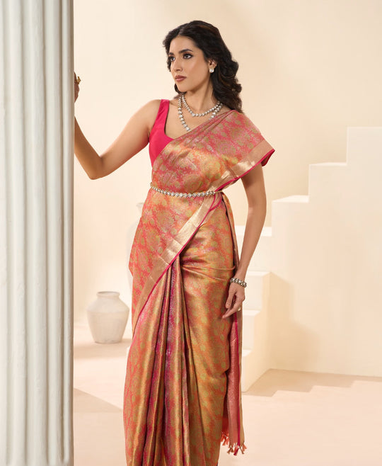 Best Tissue Kanjivaram Silk Sarees for Reception Brides