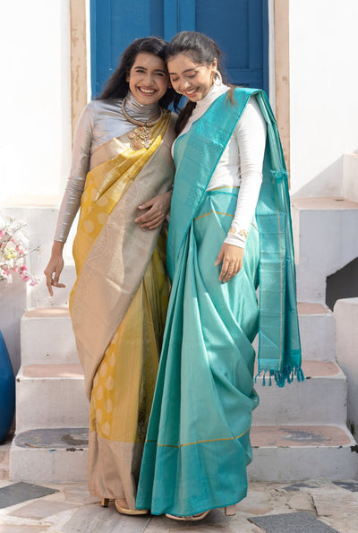 Pastel Perfection in Kanjivaram Silk Sarees: Celebrate New Year and Christmas with Pashudh Elegance