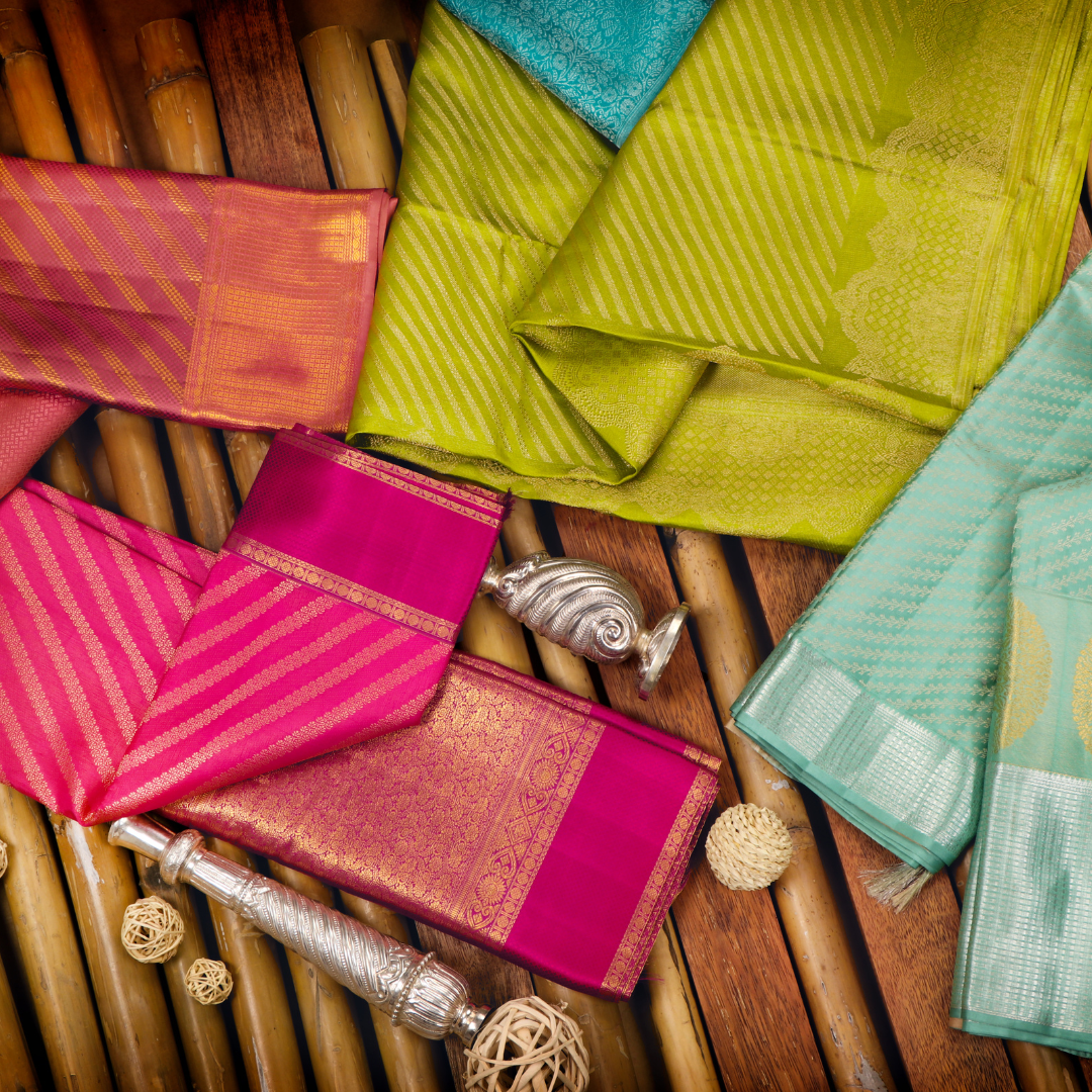 Striped Kanchipuram Silk Sarees