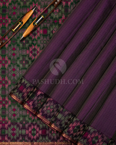 Purple and Multicolor Kanjivaram Silk Saree - DJ271(A) -View 1