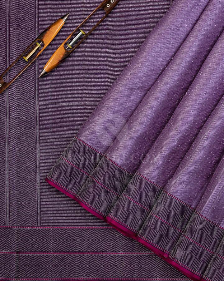 Pale Lavender and Deep Lavender Kanjivaram Silk Saree - DJ264