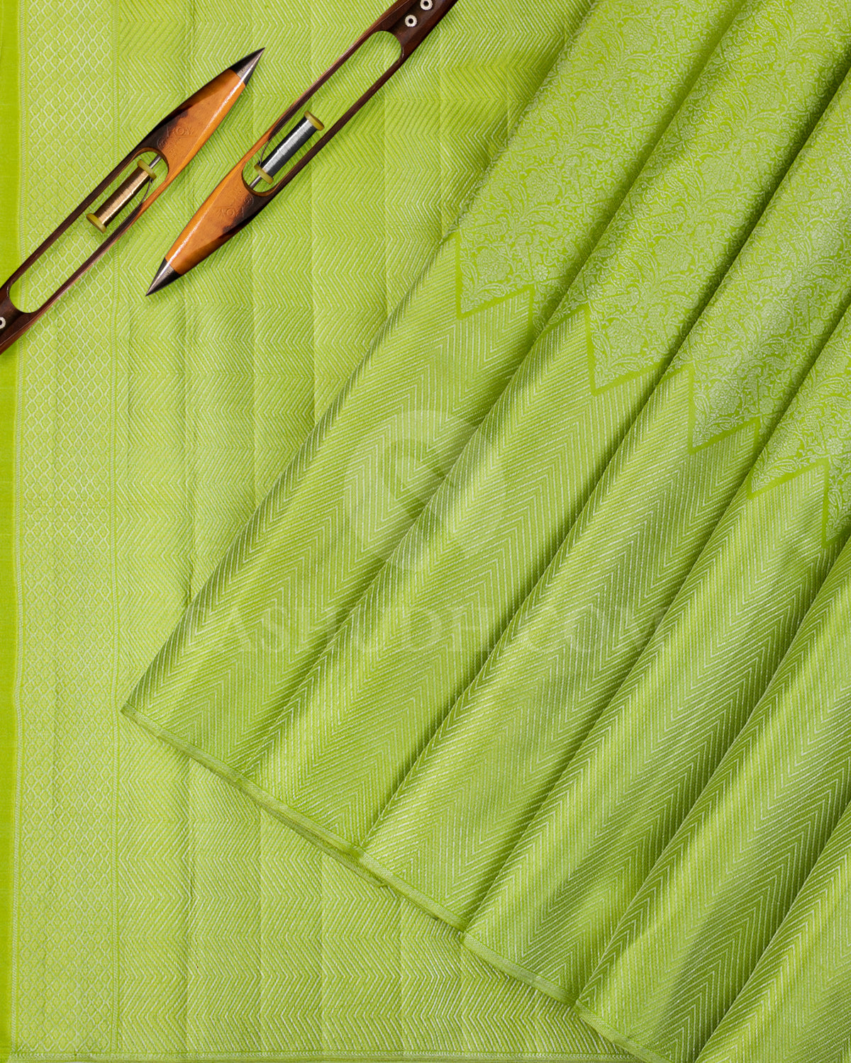 Parrot Green Kanjivaram Silk Saree - D546(A) - View 1