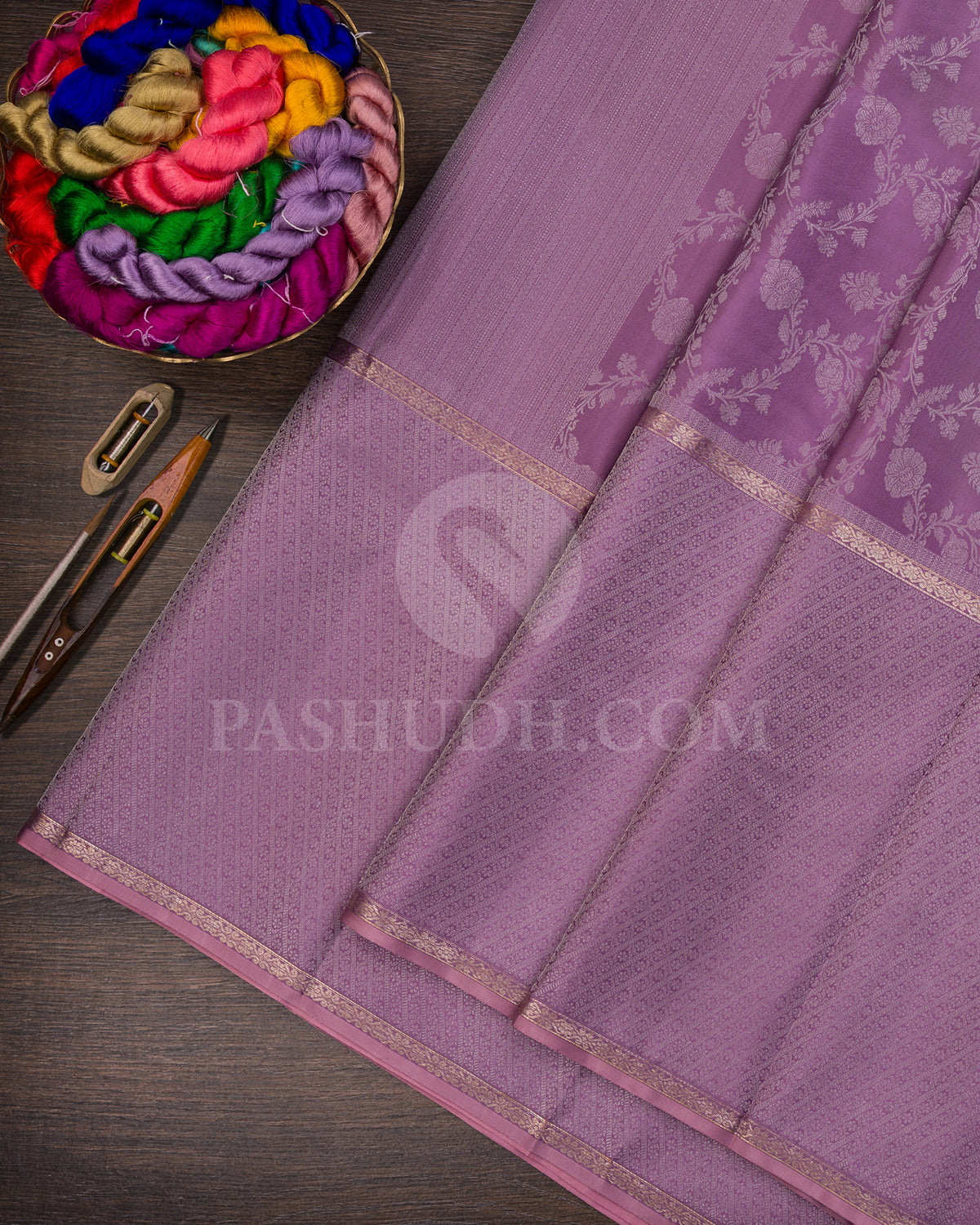 Lavender Kanjivaram Silk Saree - DT295(B)