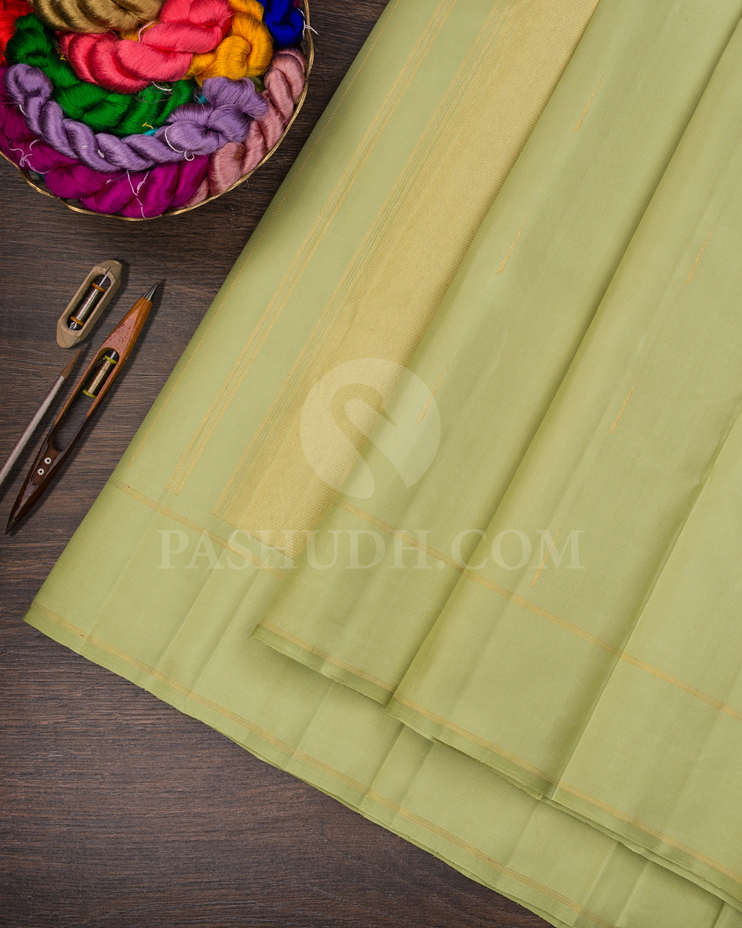 Light Green Kanjivaram Silk Saree - BKF12