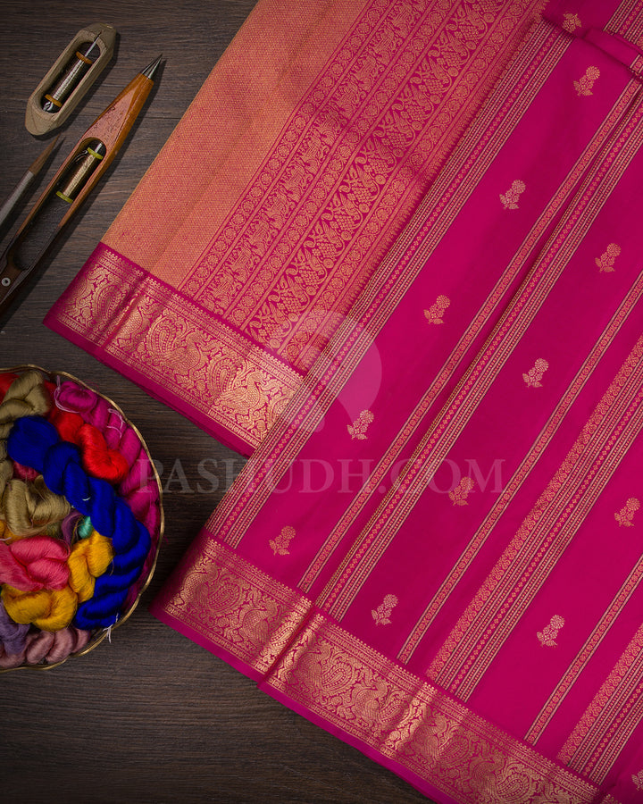Rani Pink Kanjivaram Silk Saree - S1404(A)