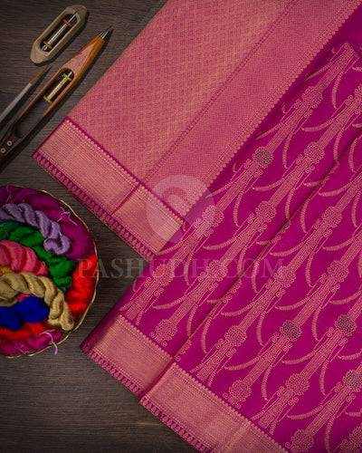 Rani Pink Kanjivaram Silk Saree - S1409(A)