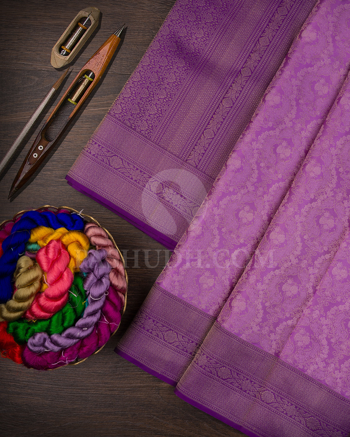 Shades of Lavender Kanjivaram Silk Saree - DT277(C)