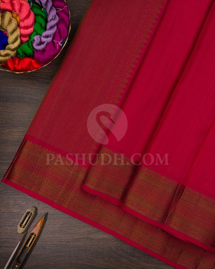 Red Kanjivaram Silk Saree - BKF15