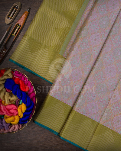 Pastel Colours And Light Green Kanjivaram Silk Saree - D601(C)