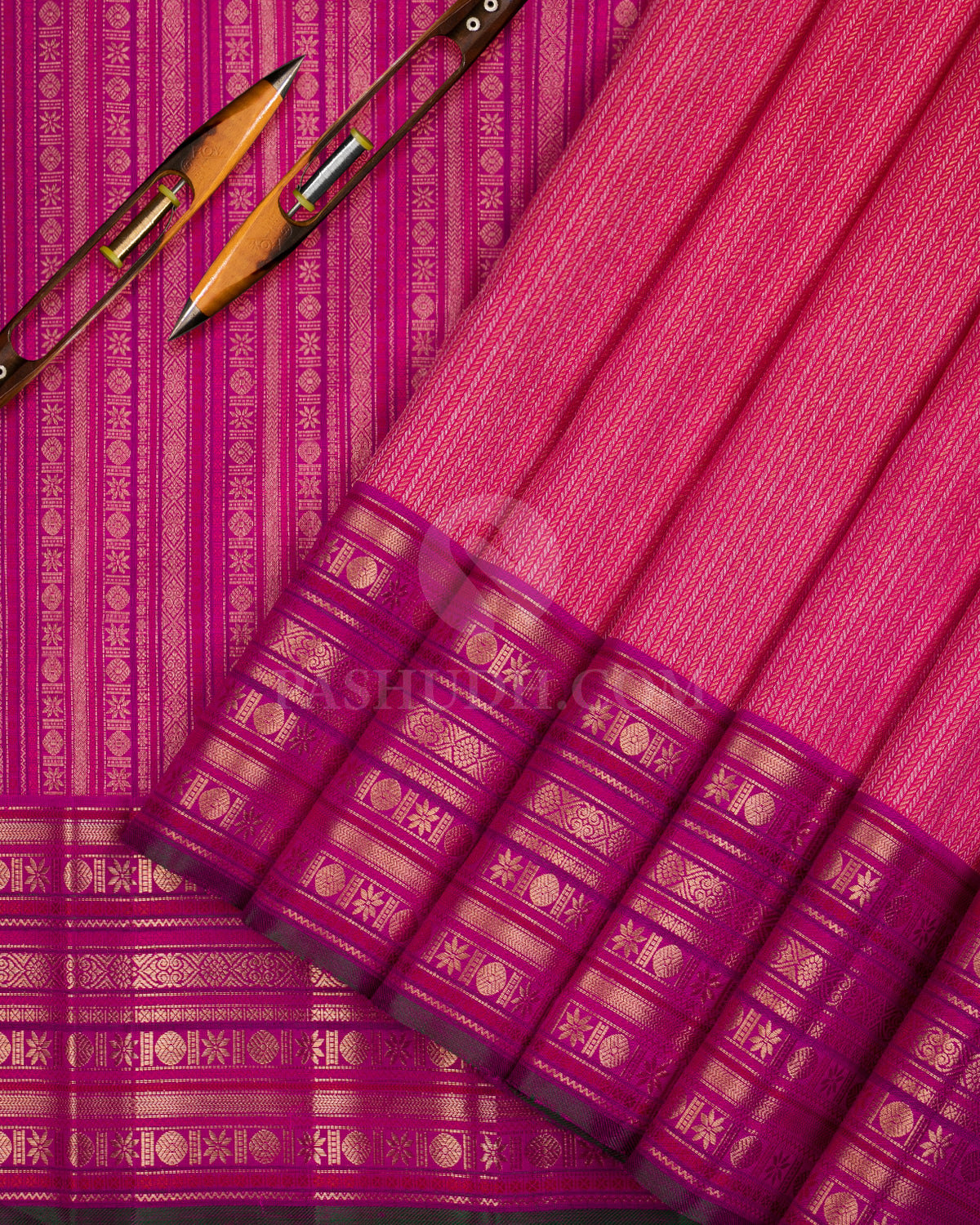 Violet & Magenta Kanjivaram Silk Saree - S1062(B)