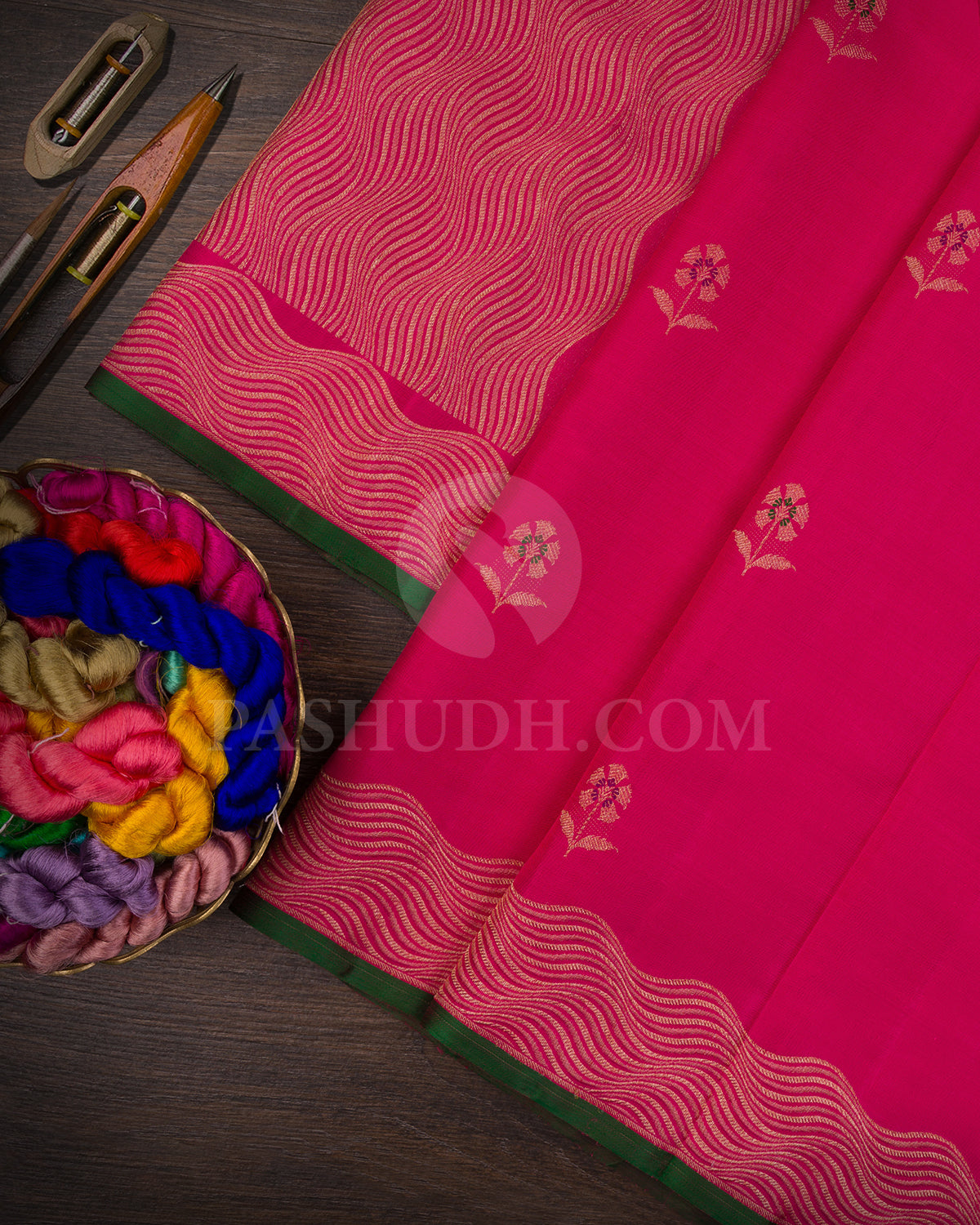 Dark Pink Kanjivaram Silk Saree - S1061(F)