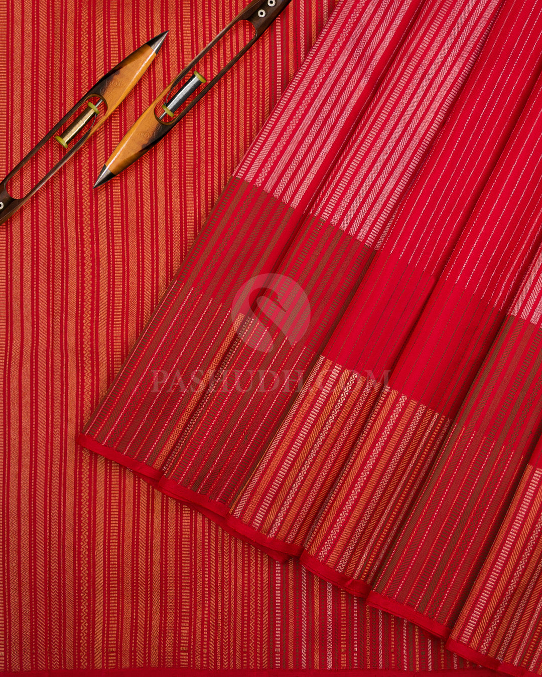 Red Kanjivaram Silk Saree - S1109(B)