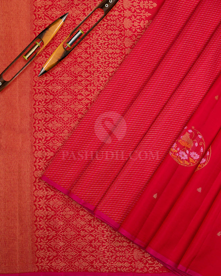 Red Kanjivaram Silk Saree - S1116(A)