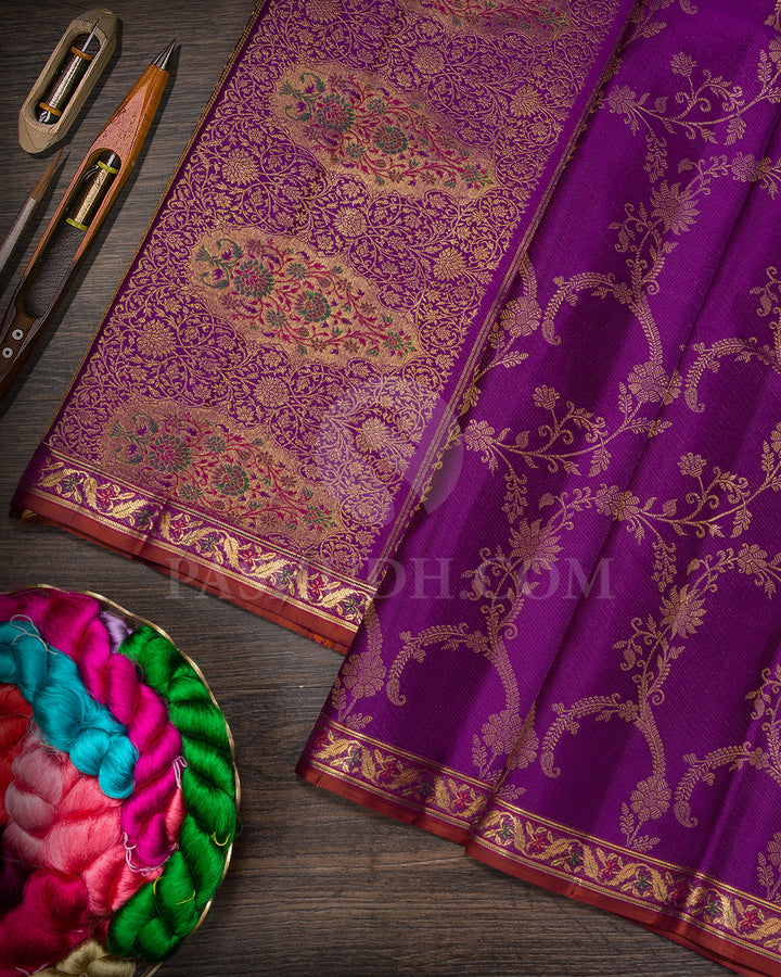 Purple Kanjivaram Silk Saree-DJ444(A)