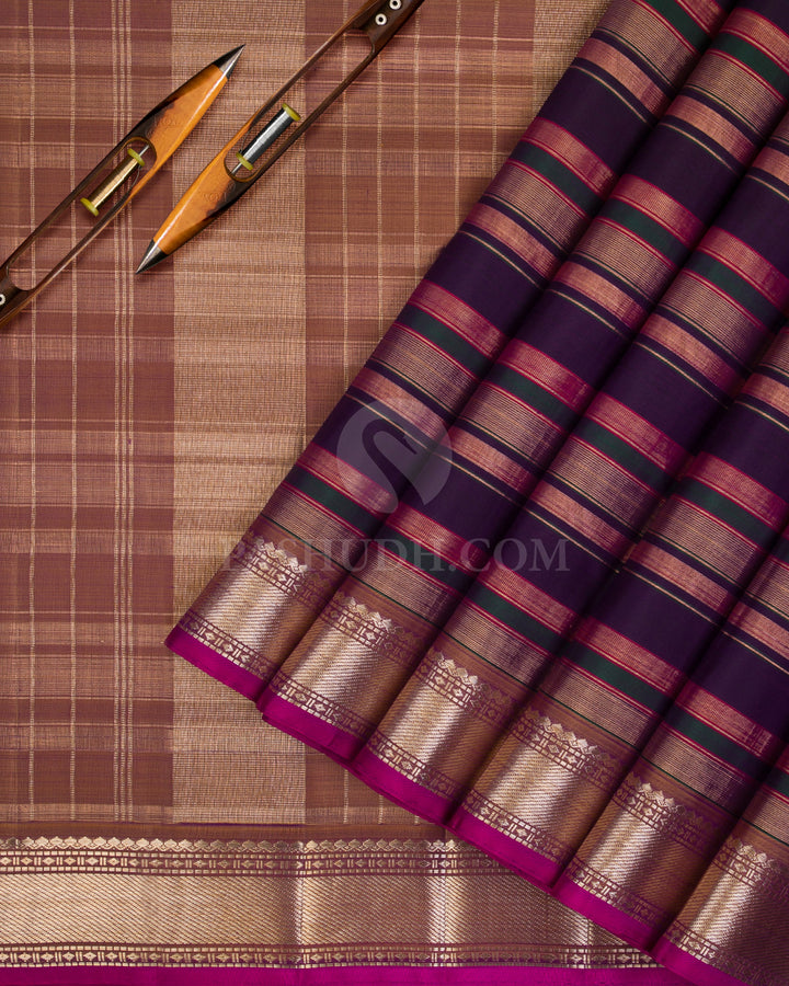 Multicolor Kanjivaram Silk Saree - S1152(A)