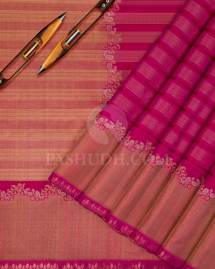 Rani Pink Kanjivaram Silk Saree - S1131(A)