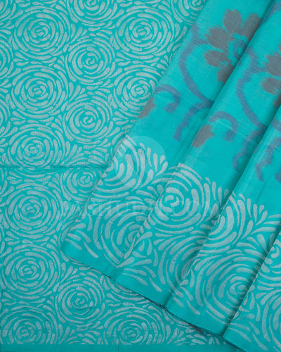 Aquamarine Soft Silk Saree - C9