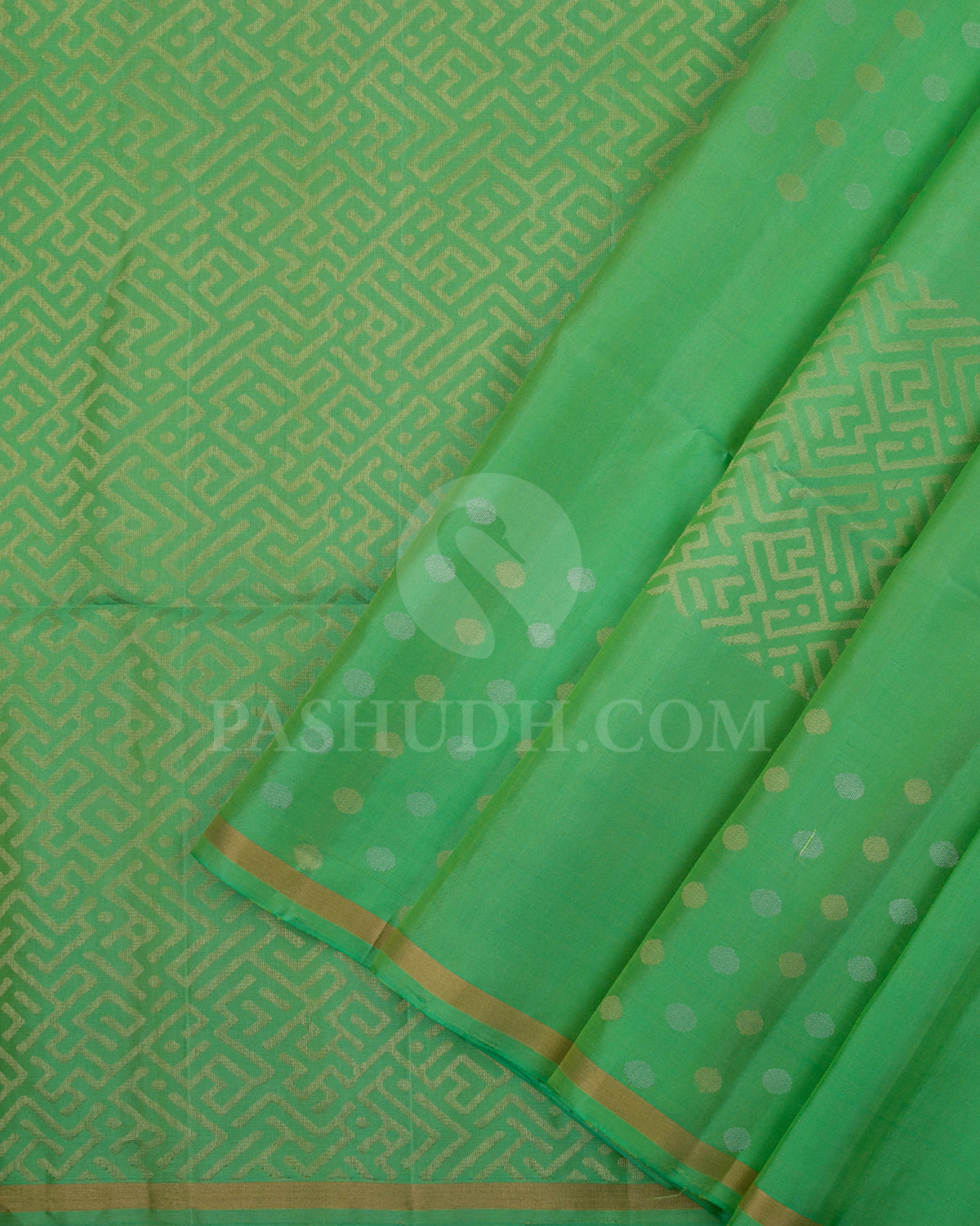 Green Soft Silk Saree - C1