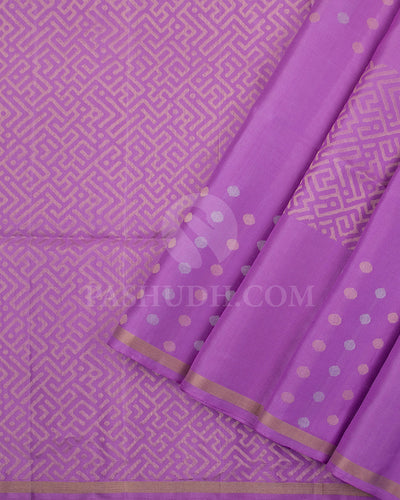 Lavender Soft Silk Saree -C14