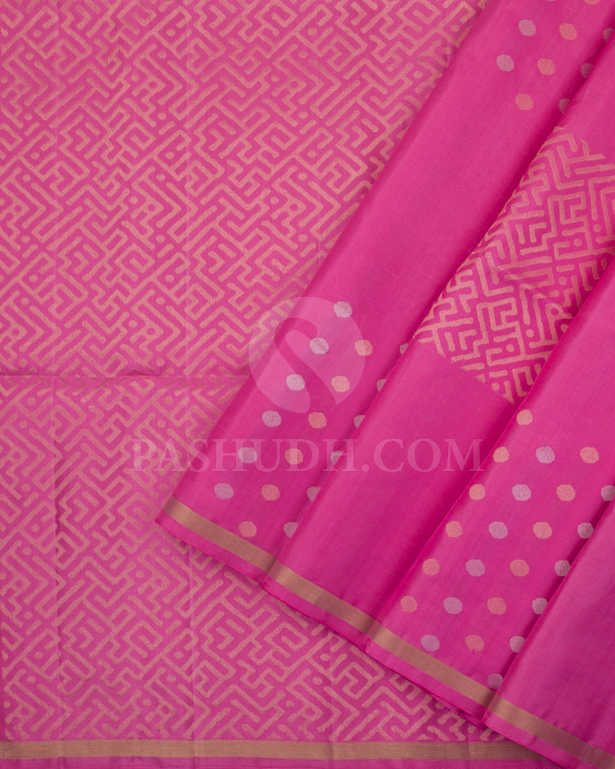 Pink Soft Silk Saree - C15