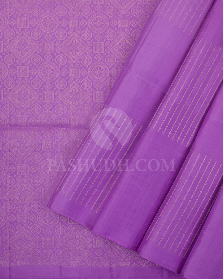 Lavender Soft Silk Saree - C3