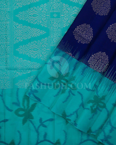 Blue Soft Silk Saree - C29