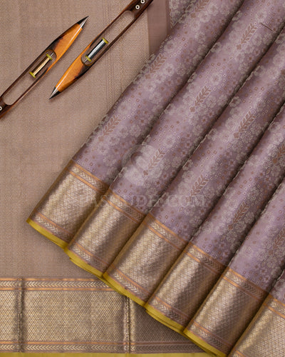 Thistle Lavender Kanjivaram Silk Saree - DT247(B) - View 1