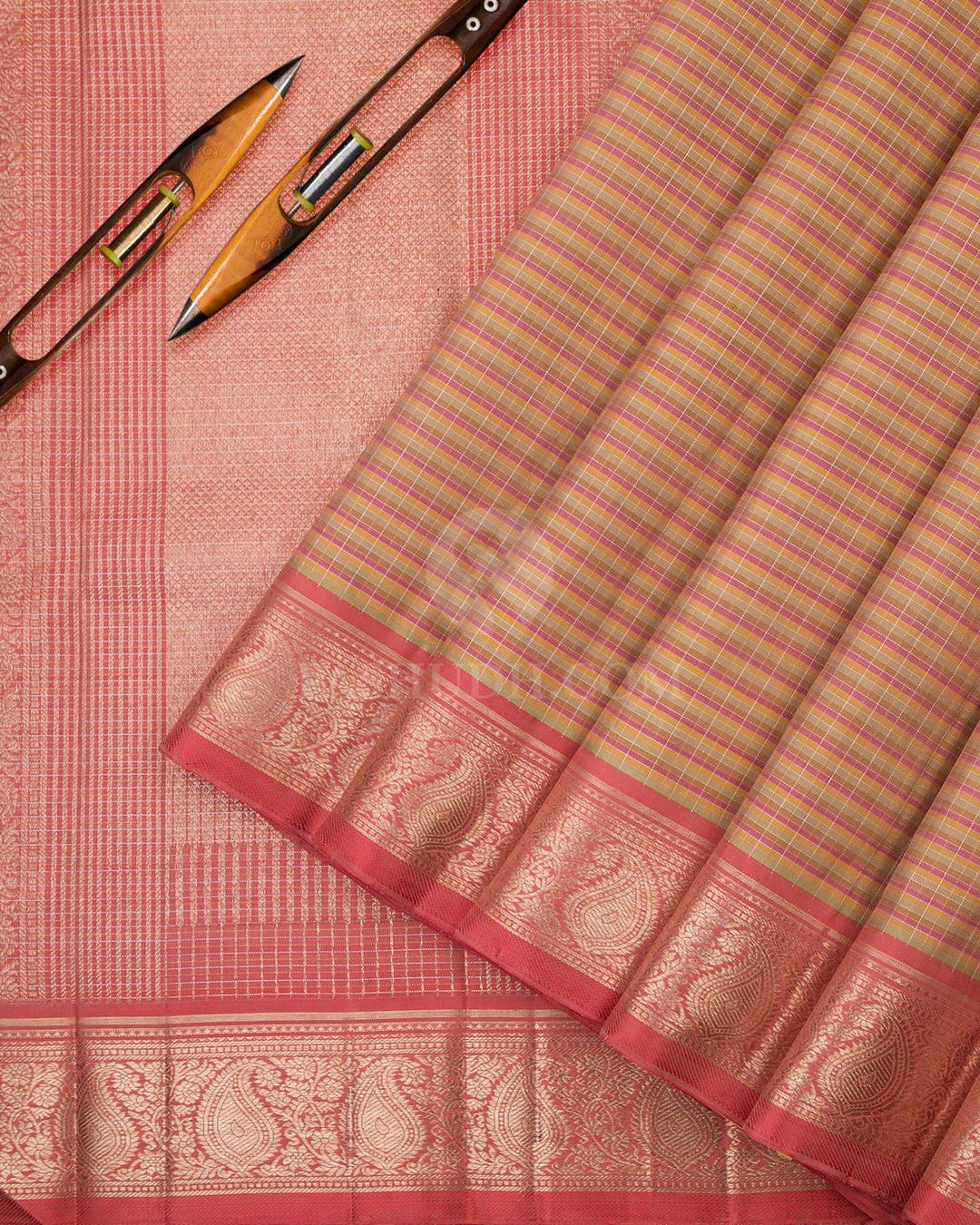 Multicolor Kanjivaram Silk Saree - S742 - View 3