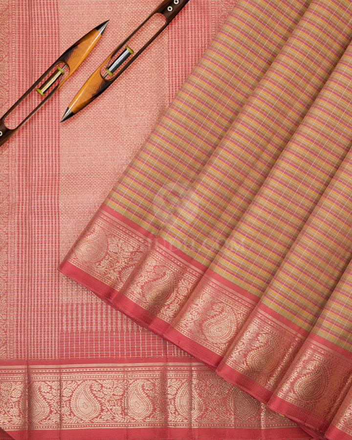 Multicolor Kanjivaram Silk Saree - S742 - View 3