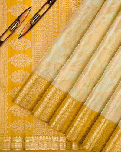 Yellow Kanjivaram Silk Saree - D519(D)