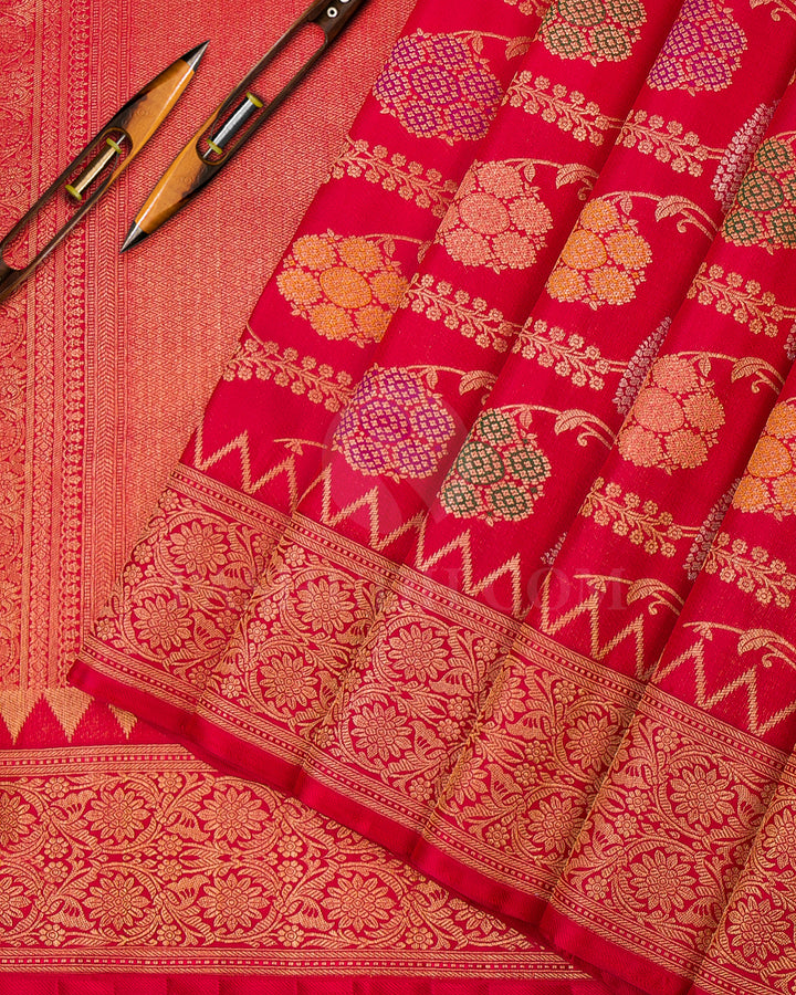 Red Kanjivaram Silk Saree - S1258(A)
