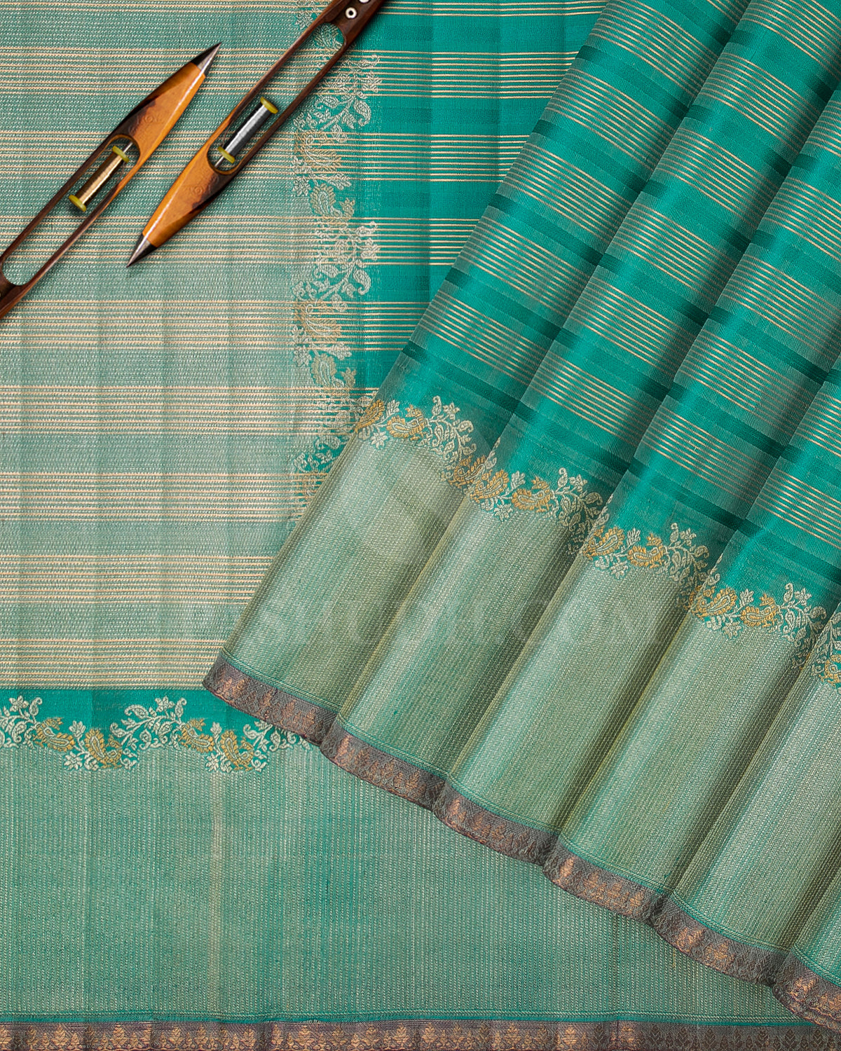 Sky Blue Kanjivaram Silk Saree - S1131(D)