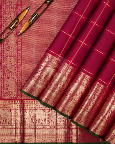 Brick Red Kanjivaram Silk Saree - DJ273(E)