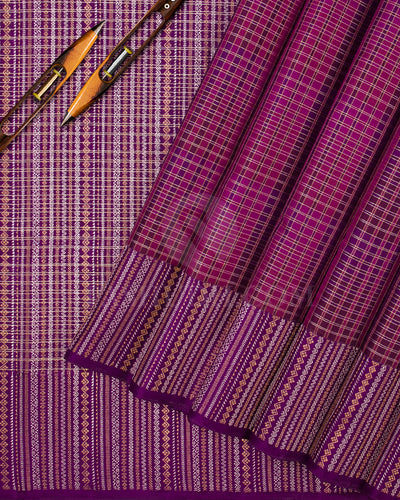 Shades of Purple And Violet Kanjivaram Silk Saree - S1243(A)