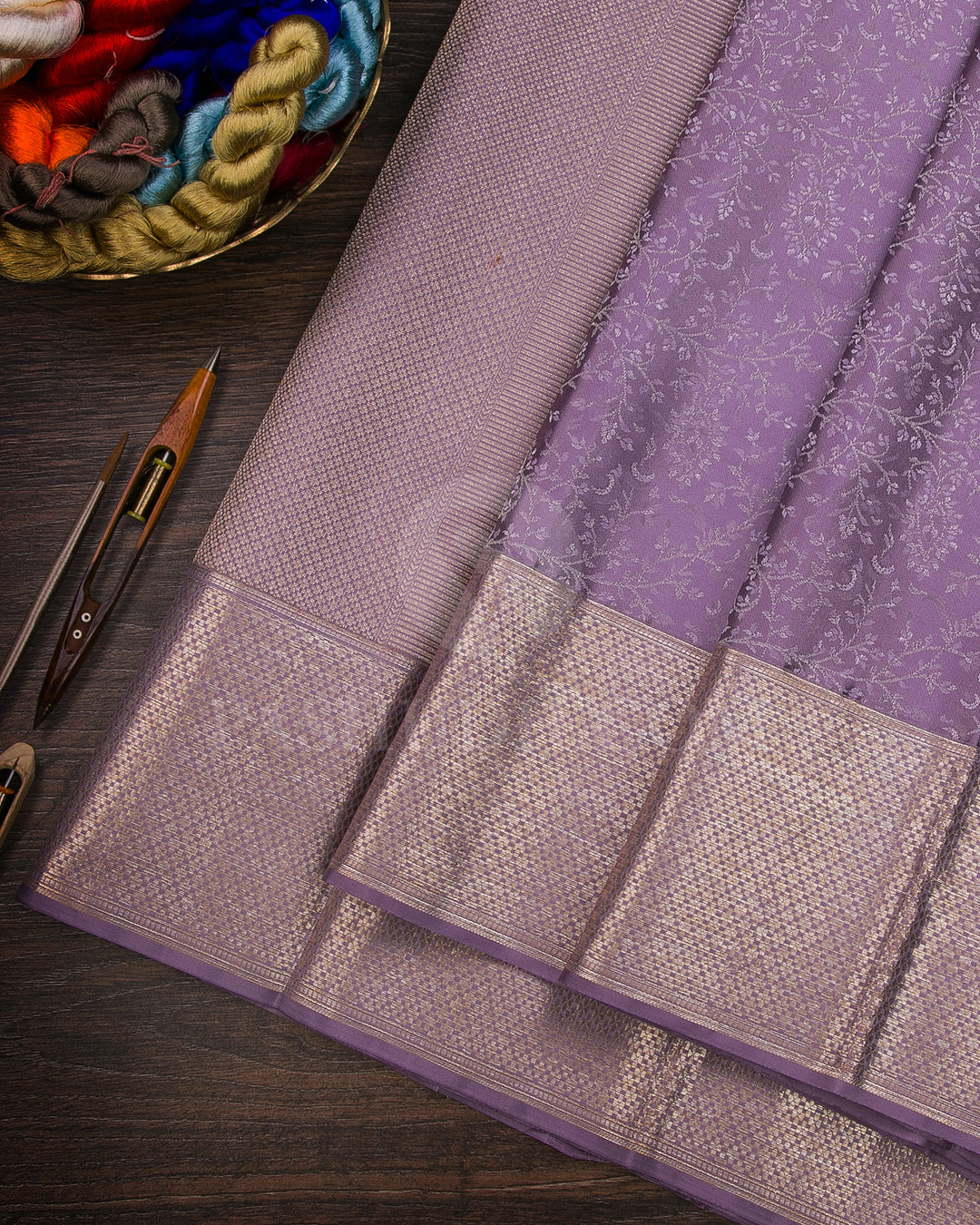 Lavender Kanjivaram Silk Saree - D550(D)