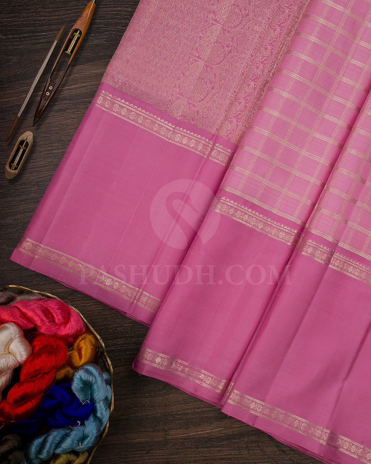 Baby Pink Traditional Kanjivaram Silk Saree - SVJ20