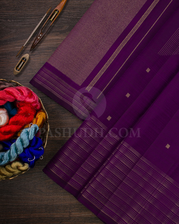 Purple Kanjivaram Silk Saree - K14