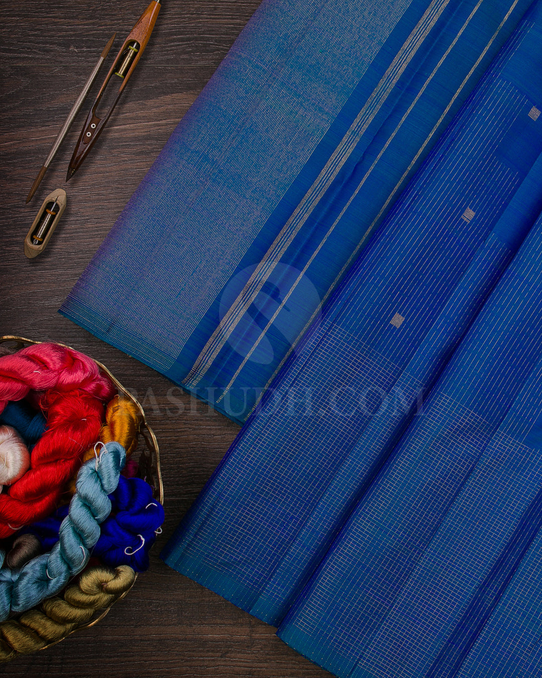 Cobalt Blue Kanjivaram Silk Saree - K12