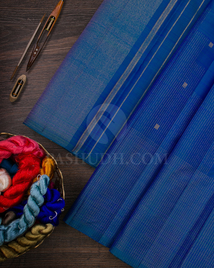 Cobalt Blue Kanjivaram Silk Saree - K12