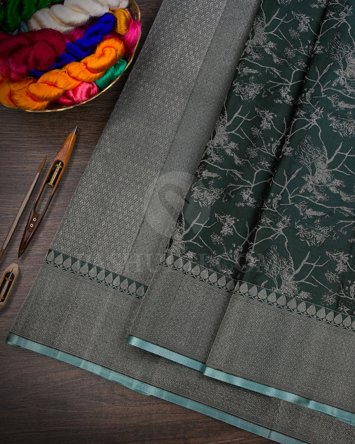 Deep Green Kanjivaram Silk Saree - D553(C)